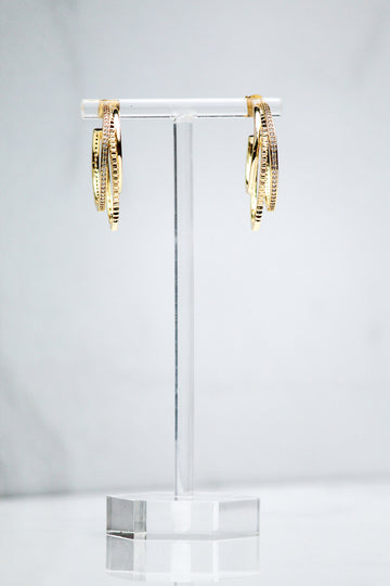 TRIPLE THREAT HOOPS- 14K GOLD VERMEIL